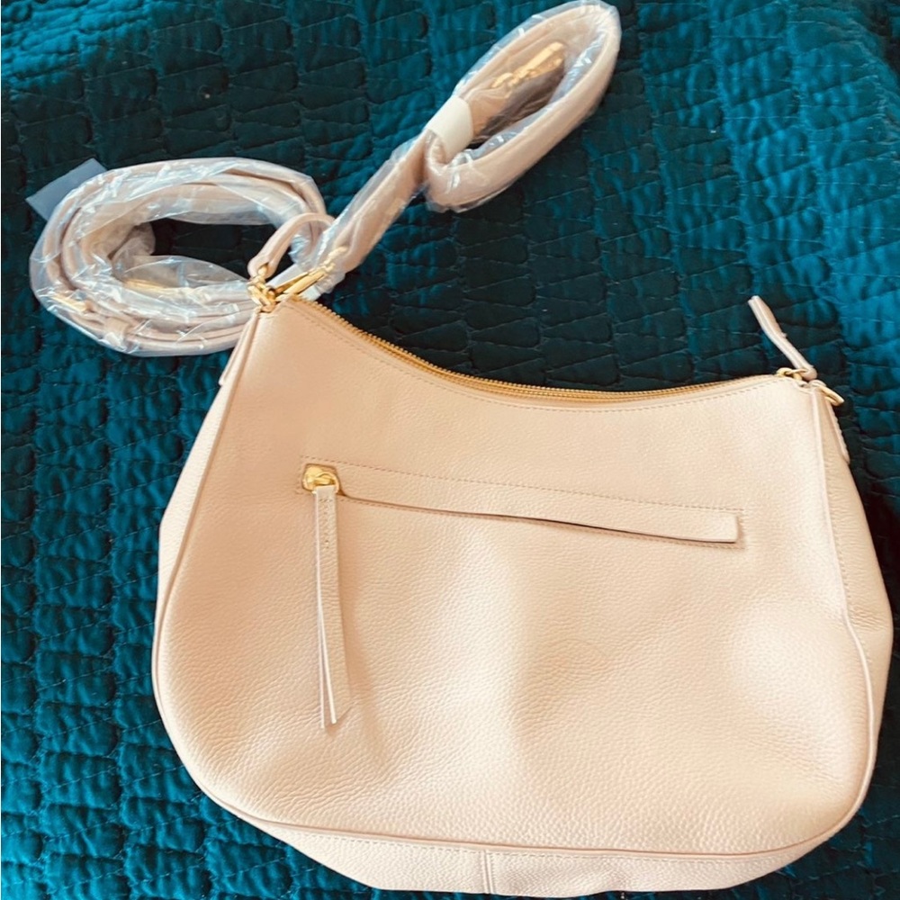 Anthropologie blush leather purse
